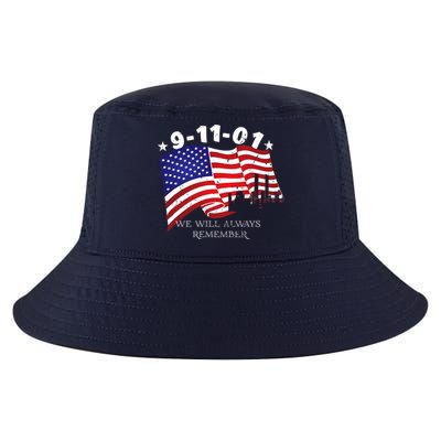 9/11/01 We Will Always Remember Cool Comfort Performance Bucket Hat