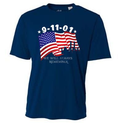 9/11/01 We Will Always Remember Cooling Performance Crew T-Shirt