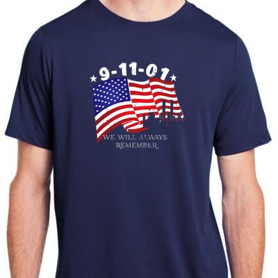 9/11/01 We Will Always Remember Adult ChromaSoft Performance T-Shirt