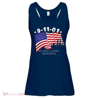 9/11/01 We Will Always Remember Ladies Essential Flowy Tank