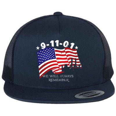 9/11/01 We Will Always Remember Flatbill Hat