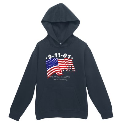 9/11/01 We Will Always Remember Urban Pullover Hoodie