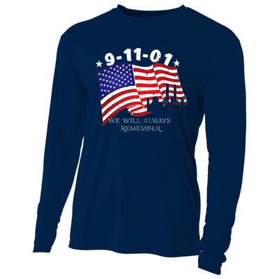 9/11/01 We Will Always Remember Cooling Performance Long Sleeve Crew