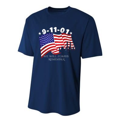 9/11/01 We Will Always Remember Performance Sprint T-Shirt