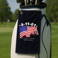 9/11/01 We Will Always Remember Golf Towel