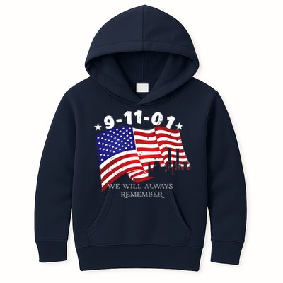 9/11/01 We Will Always Remember Kids Hoodie