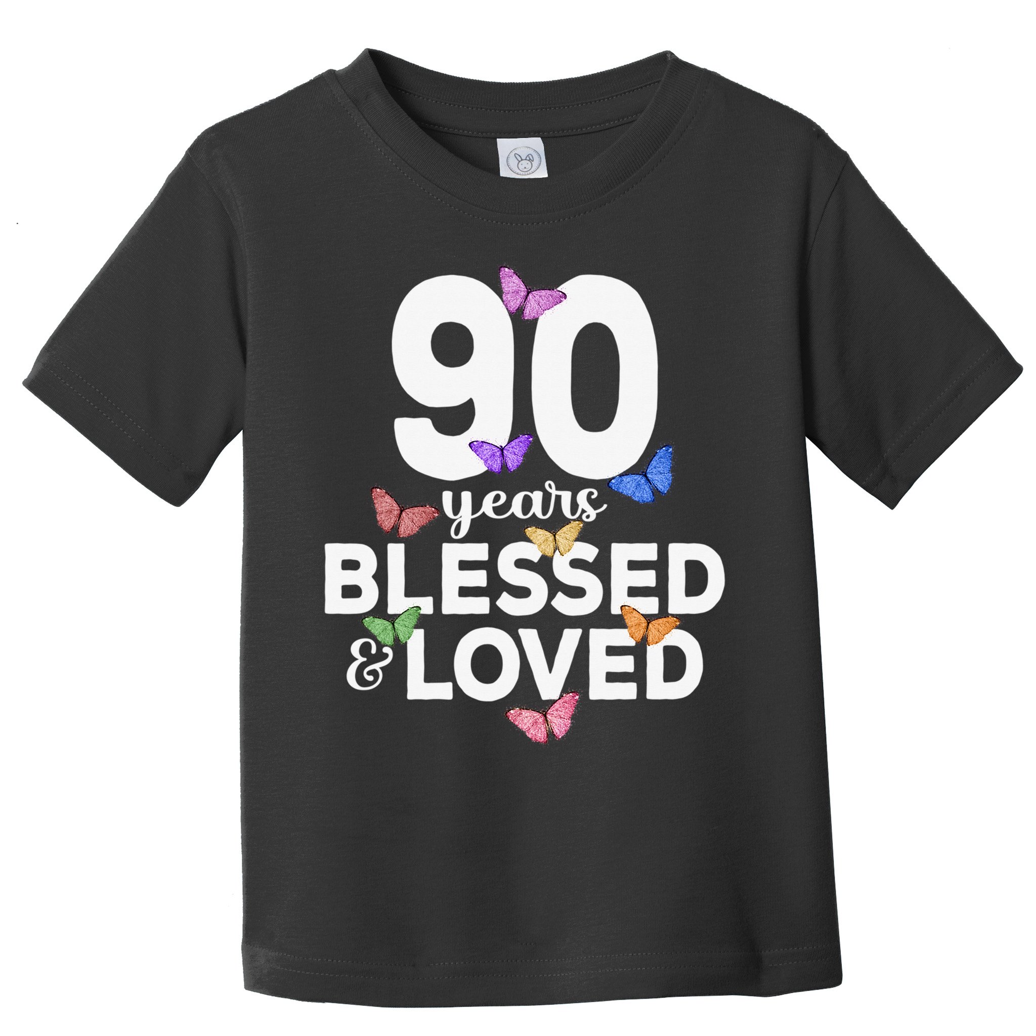 90 Years Blessed And Loved Butterfly 90th Birthday Toddler T-Shirt