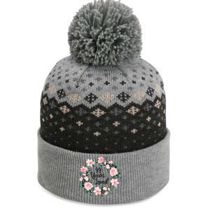 99 Years Loved 99 Years Old Floral 99th Birthday Gift The Baniff Cuffed Pom Beanie