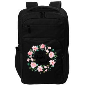 99 Years Loved 99 Years Old Floral 99th Birthday Gift Impact Tech Backpack