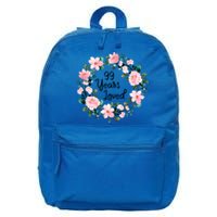 99 Years Loved 99 Years Old Floral 99th Birthday Gift 16 in Basic Backpack