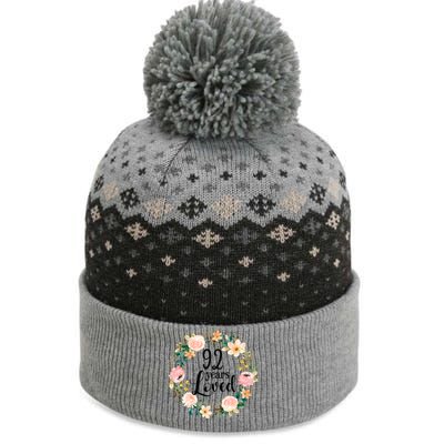 92 Years Loved 92 Year Old Women Floral 92nd Birthday Gift The Baniff Cuffed Pom Beanie