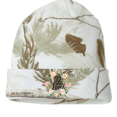 92 Years Loved 92 Year Old Women Floral 92nd Birthday Gift Kati Licensed 12" Camo Beanie