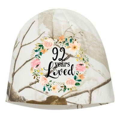 92 Years Loved 92 Year Old Women Floral 92nd Birthday Gift Kati - Camo Knit Beanie