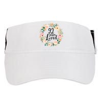 92 Years Loved 92 Year Old Women Floral 92nd Birthday Gift Adult Drive Performance Visor