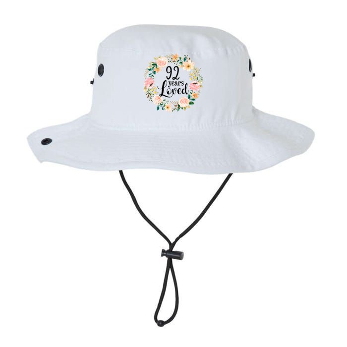 92 Years Loved 92 Year Old Women Floral 92nd Birthday Gift Legacy Cool Fit Booney Bucket Hat