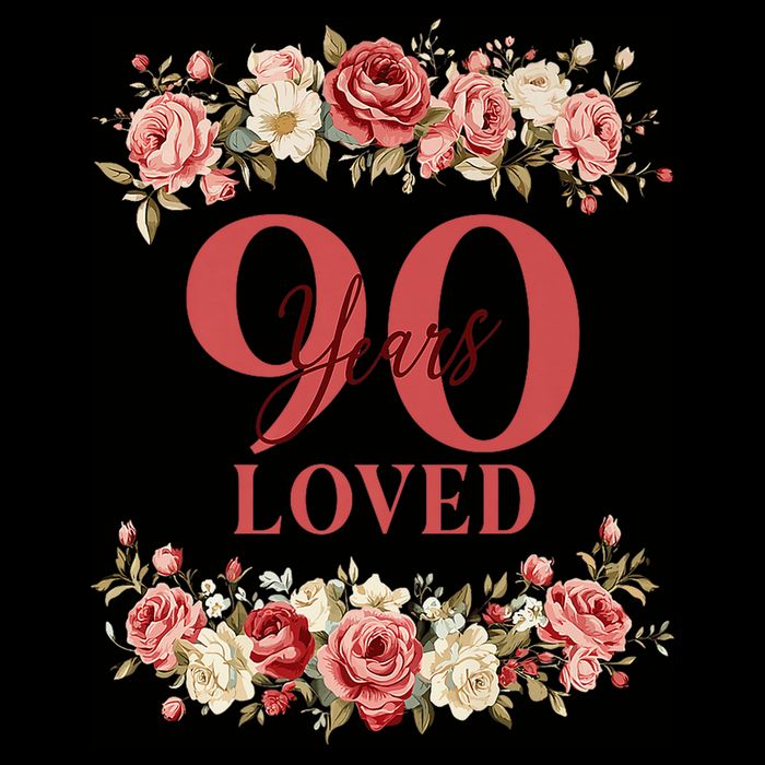 90 Years Loved 90th Birthday Floral 90 Years Old Sweatshirt