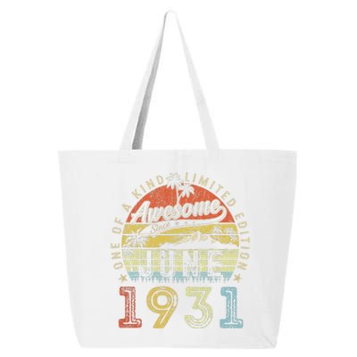 92 Year Old Awesome Since June 1931 92th Birthday 25L Jumbo Tote