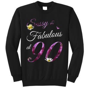 90 Year Old Sassy & Fabulous Floral 1933 90th Birthday Gift Sweatshirt