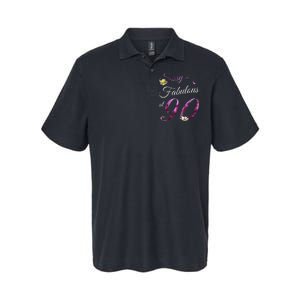 90 Year Old Sassy & Fabulous Floral 1933 90th Birthday Gift Softstyle Adult Sport Polo