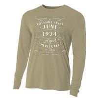 99 Year Old Awesome Since June 1924 99th Birthday Cooling Performance Long Sleeve Crew