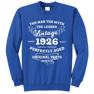 96 Year Old The The Myth The Legend 1926 96th Birthday Cute Gift Sweatshirt