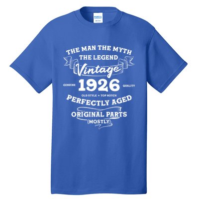 96 Year Old The The Myth The Legend 1926 96th Birthday Cute Gift Tall T-Shirt