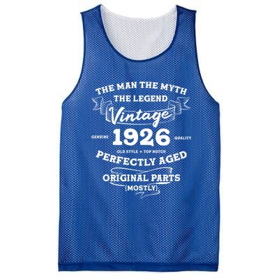 96 Year Old The The Myth The Legend 1926 96th Birthday Cute Gift Mesh Reversible Basketball Jersey Tank