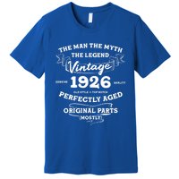 96 Year Old The The Myth The Legend 1926 96th Birthday Cute Gift Premium T-Shirt