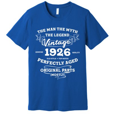 96 Year Old The The Myth The Legend 1926 96th Birthday Cute Gift Premium T-Shirt