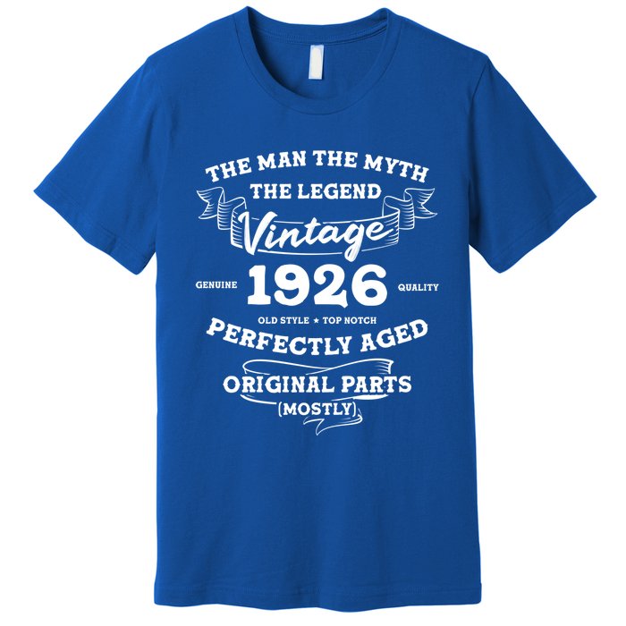 96 Year Old The The Myth The Legend 1926 96th Birthday Cute Gift Premium T-Shirt