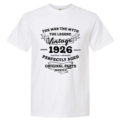 96 Year Old The The Myth The Legend 1926 96th Birthday Cute Gift Garment-Dyed Heavyweight T-Shirt