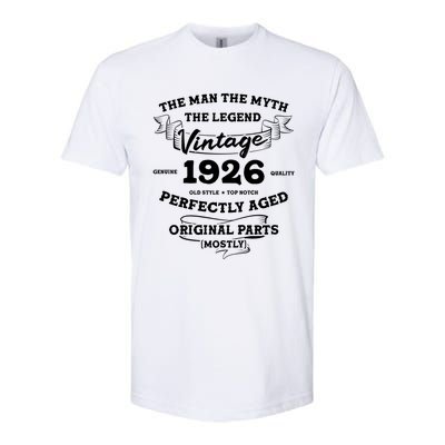 96 Year Old The The Myth The Legend 1926 96th Birthday Cute Gift Softstyle CVC T-Shirt