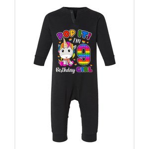 9 Year Old Gift 9th Birthday Girl Unicorn Pop It Fidget Infant Fleece One Piece