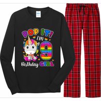 9 Year Old Gift 9th Birthday Girl Unicorn Pop It Fidget Long Sleeve Pajama Set