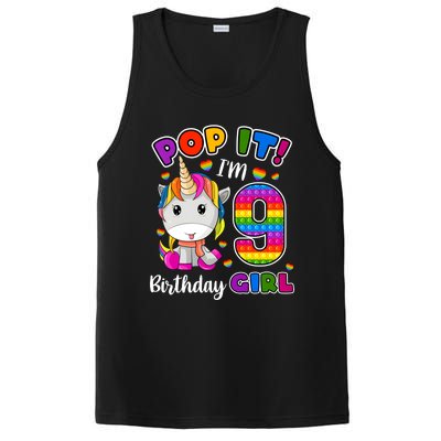 9 Year Old Gift 9th Birthday Girl Unicorn Pop It Fidget PosiCharge Competitor Tank