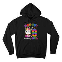 9 Year Old Gift 9th Birthday Girl Unicorn Pop It Fidget Tall Hoodie