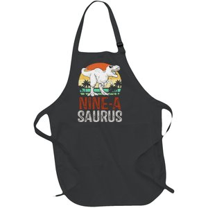 9 Years Old Dinosaur Trex Awesome Since 2014 Birthday Full-Length Apron With Pockets