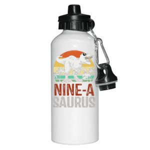 9 Years Old Dinosaur Trex Awesome Since 2014 Birthday Aluminum Water Bottle