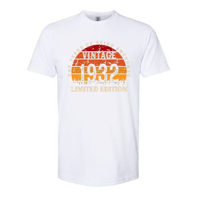 90 Year Old Gifts Retro Vintage 1932 Limited Edition 90th Birthday Softstyle CVC T-Shirt