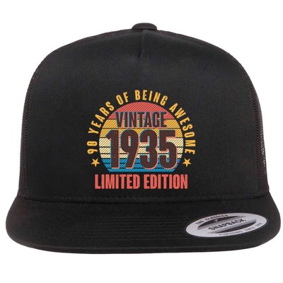 90 Years Of Being Awesome 1935 Limited Edition Vintage Retro Flatbill Hat
