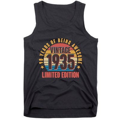 90 Years Of Being Awesome 1935 Limited Edition Vintage Retro Tank Top