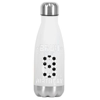 9 Year Old Birthday Soccer Bruh ItS My 9th Birthday Stainless Steel Insulated Water Bottle