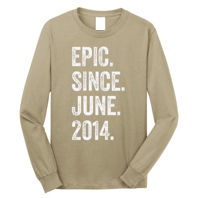 9 Years Old Epic Since June 2014 9th Birthday Long Sleeve Shirt