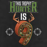 9 Year Old Hunting 9th Birthday Party Deer Hunter Cool Comfort Performance Bucket Hat