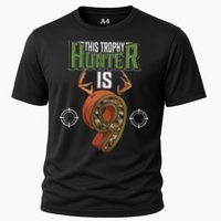 9 Year Old Hunting 9th Birthday Party Deer Hunter Cooling Performance Crew T-Shirt