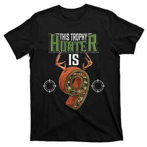 9 Year Old Hunting 9th Birthday Party Deer Hunter T-Shirt