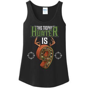 9 Year Old Hunting 9th Birthday Party Deer Hunter Ladies Essential Tank