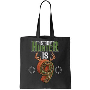 9 Year Old Hunting 9th Birthday Party Deer Hunter Tote Bag