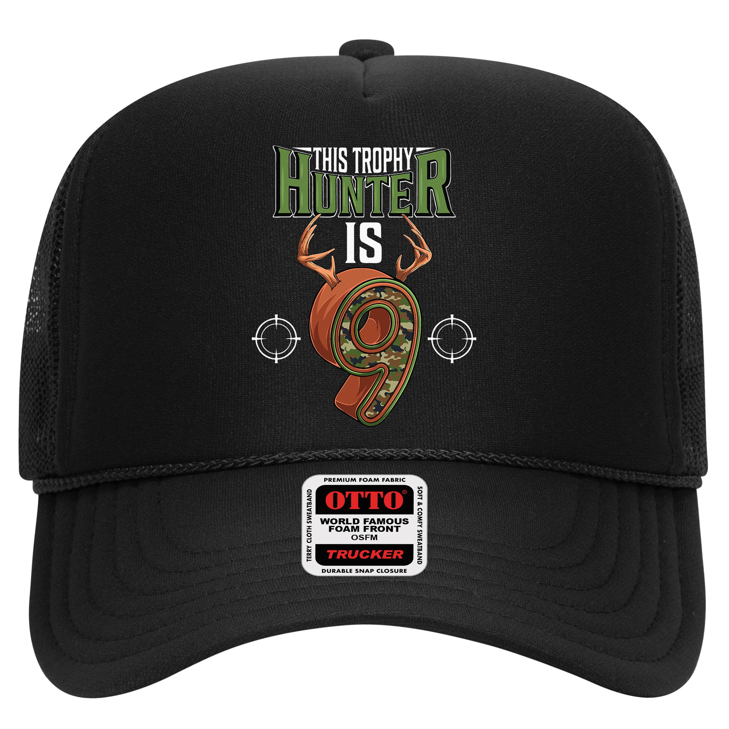 9 Year Old Hunting 9th Birthday Party Deer Hunter Hat