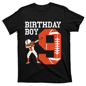 9 Years Old Boy Football Player 9th Football Birthday T-Shirt